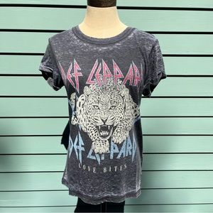 Recycled Karma Def Leppard Love Bites Burnout Tee